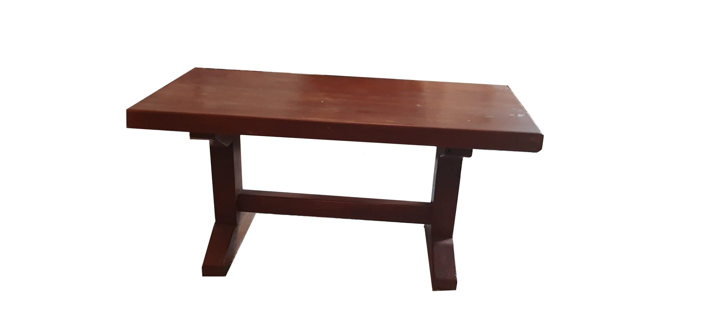 Tavolino rettangolare in stile classico in legno massiccio massello