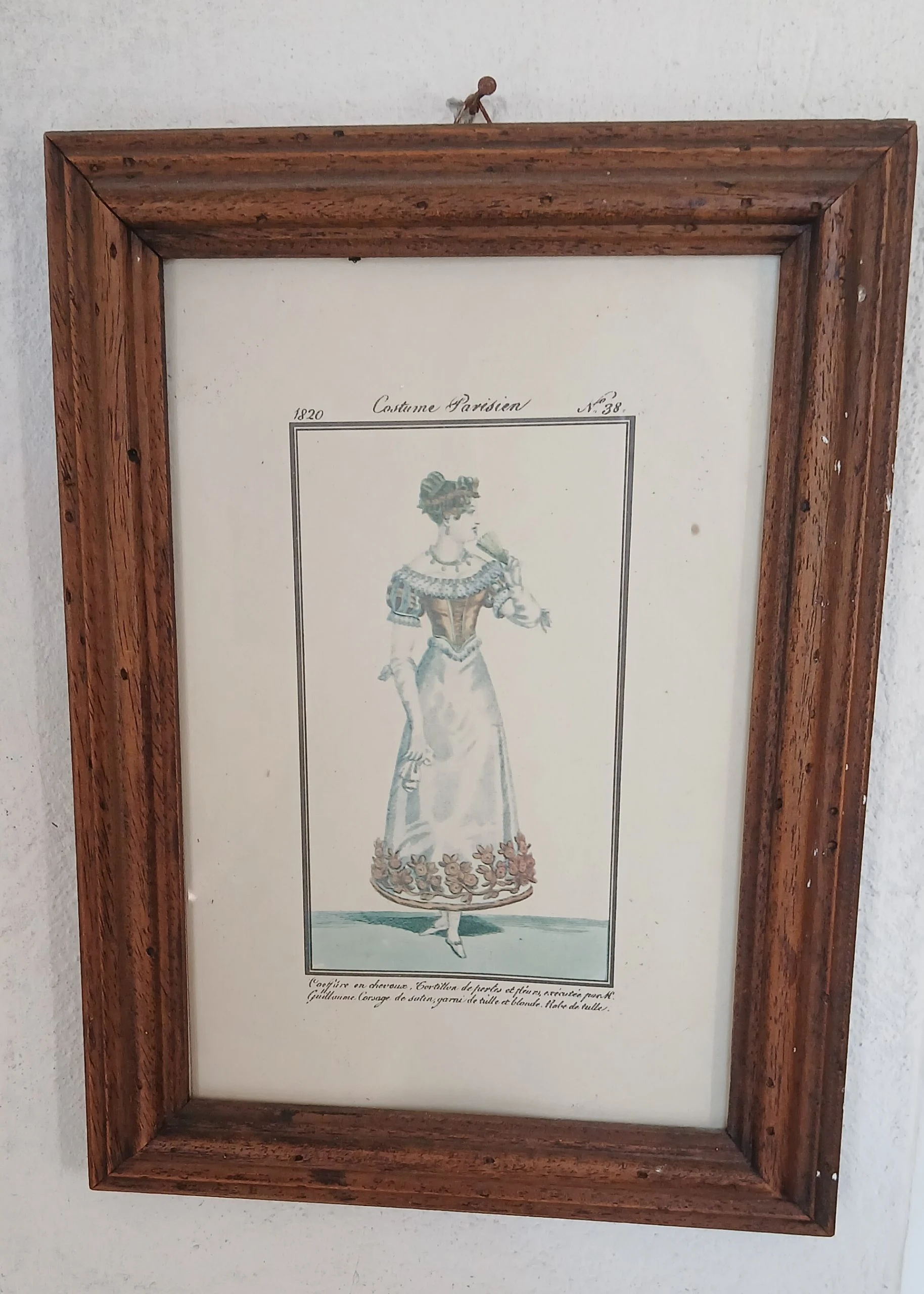 Stampa d’Epoca Costume Parisien del 1820 – Moda Femminile Francese