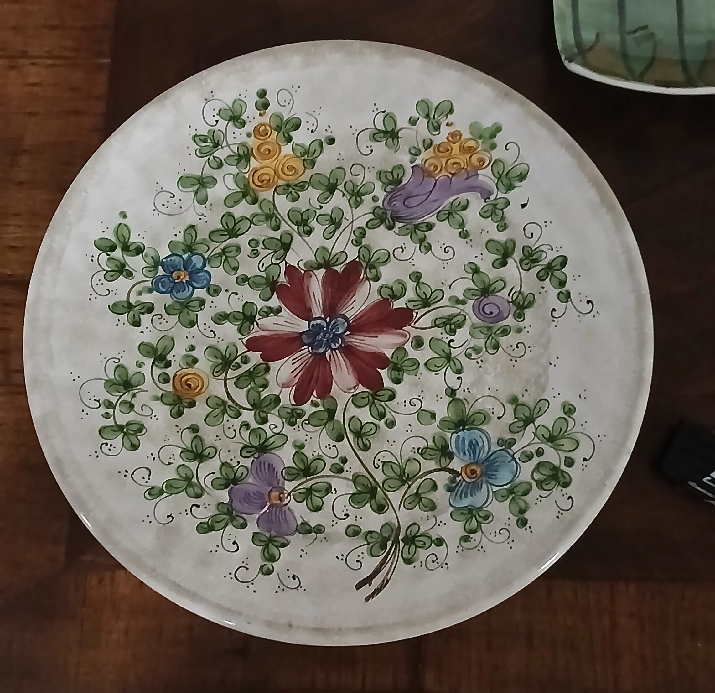 Piatto decorativo ceramica italiana
