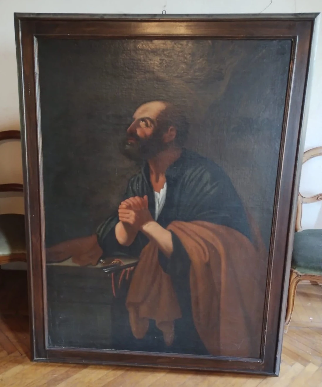 Pentimento di San Pietro – Quadro del ‘600 Originale, Olio su Tela