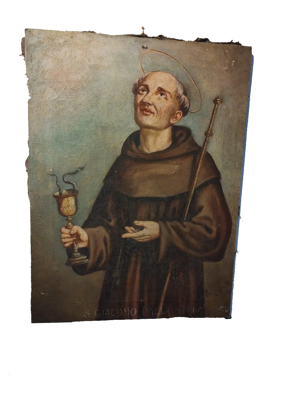 Quadro olio su tela dipinto religioso San Giacomo della Marca